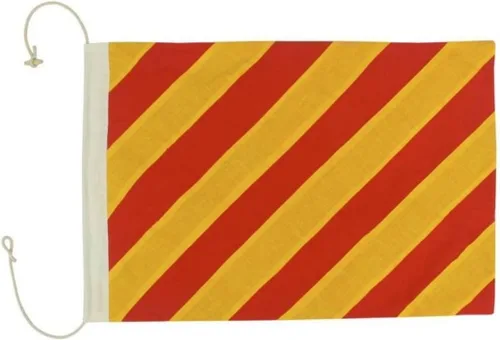 Vista 26 de Hampton Nautical Letra F Bandera de tela náutica del alfabeto, letra S