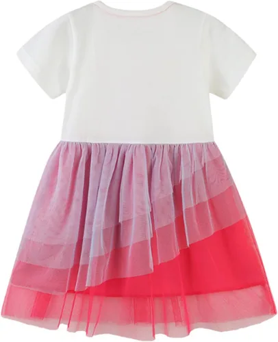 Vista 2 de warmstraw Vestido de manga larga para niñas de 2 a 7 años, de algodón, con estampado de dibujos animados, para otoño e invierno