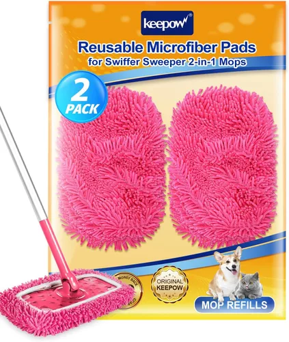 Vista 13 de KEEPOW Almohadillas de microfibra reutilizables compatibles con Swiffer