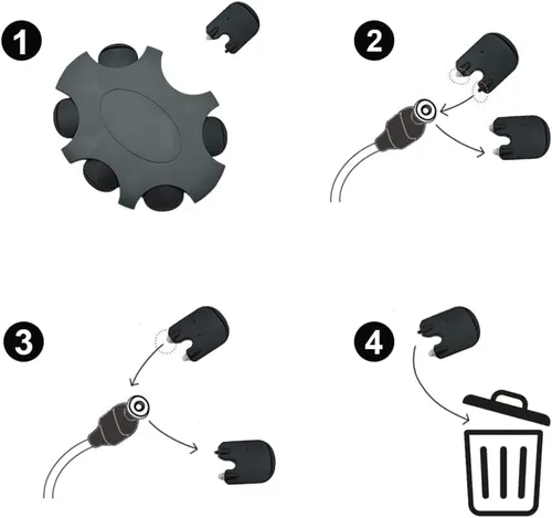 Vista 4 de Filtros protectores de cera para audífonos (0.039 pulgadas) para Oticon - Paquete de 3/18 filtros ProWax MiniFit Cerumen Stop Wax Traps Accesorios
