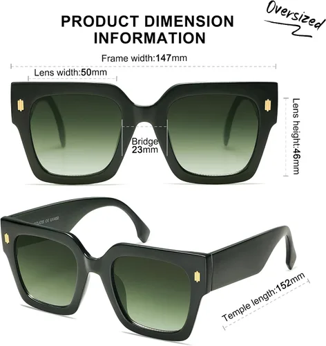 Vista 70 de SOJOS Gafas de sol cuadradas vintage de gran tamaño para mujer, estilo retro, de lujo, grandes, UV400 SJ2194