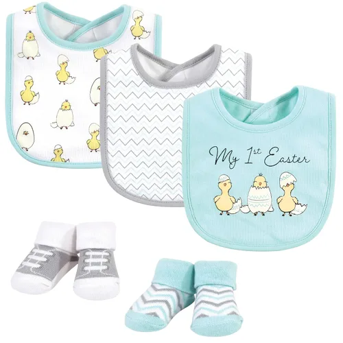 Vista 57 de Hudson Baby Conjunto de babero y calcetines unisex de algodón para bebé, Tamaño único Chica Calabaza