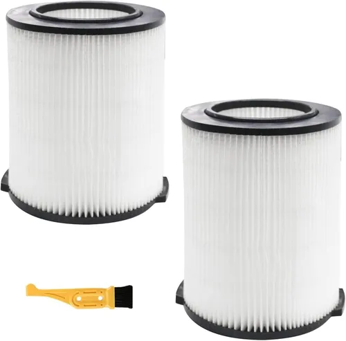 Vista 10 de Paquete de 2 filtros de repuesto VF5000 que se ajustan a aspiradoras húmedas y secas Ridgid de 6-20 galones, filtros de aspiradora plisados de 3