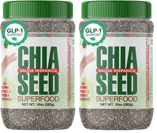Vista 9 de Sanar Naturals Semillas de chía - Suplemento de omega-3, proteína, fibra - Apoyo GLP-1 - Apto para dieta keto y paleo - Vegano, sin transgénicos