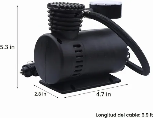 Vista 2 de Compresor de aire portátil, mini bomba de infaltor de bomba de aire