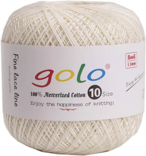 Vista 167 de Golo - 3 bolas de hilo de ganchillo tamaño 10, hilo de crochet para tejer a mano 102