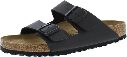 Vista 23 de Birkenstock Sandalias unisex Arizona con plantilla suave para adultos Negro (black Oiled Leather)