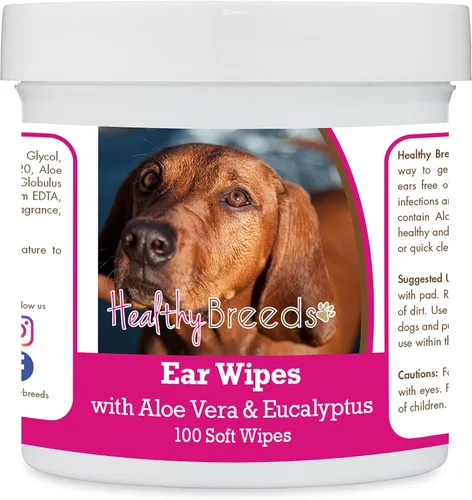 Vista 45 de Healthy Breeds Affenpinscher Toallitas de limpieza de oídos con aloe y eucalipto para perros, 100