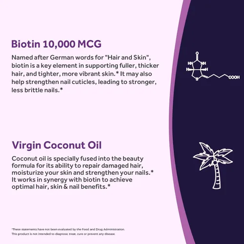 Vista 4 de Doctor's Recipes Biotina 10,000 mcg, crecimiento del cabello, piel y uñas saludables, metabolismo energético, biotina apta para vegetarianos