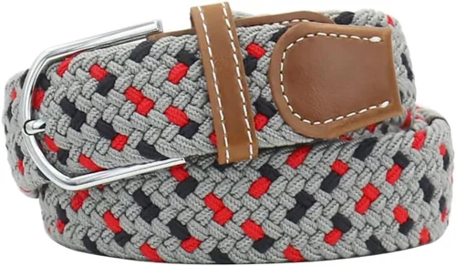 Vista 27 de Mixed Color Woven Stretch Braided Belts for Men and Women Fashion Elastic Belts