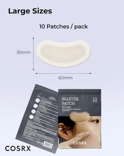 Vista 4 de COSRX Master Patch Intensive Parche hidrocoloide de forma ovalada para espinillas con aceite de árbol de té y ácido salicílico Tratamiento