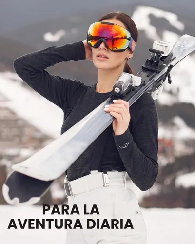 Vista 7 de 100% lana merino capa base mujer - camisa térmica de manga larga con .Negro 250