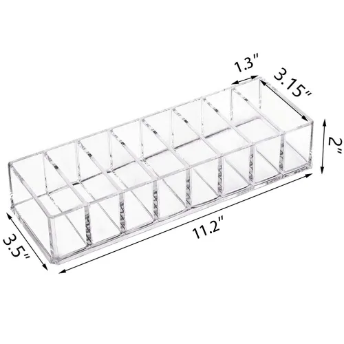 Vista 3 de Weiai Organizador Compacto de Acrílico Transparente, Organizador de Maquillaje para Rubores Iluminadores Sombra de Ojos Polvo Soporte para Tocador