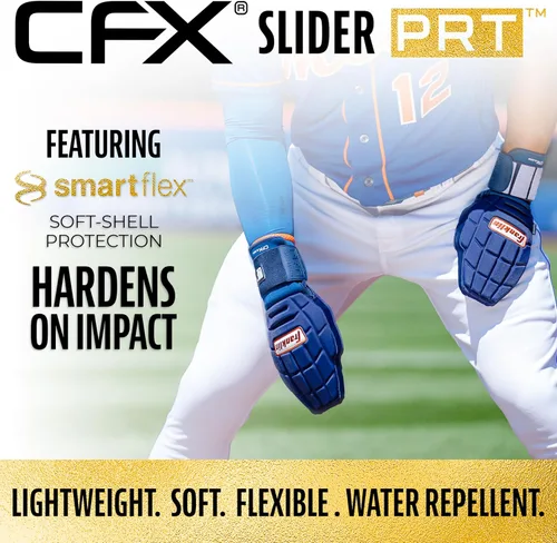 Vista 2 de Franklin Sports MLB Guante deslizante de béisbol y sóftbol - CFX PRT Guantes de baserunning deslizantes protectores para adultos y jóvenes - Guante
