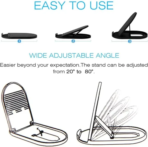 Vista 3 de Soporte plegable azul compatible con Samsung Galaxy A73, A54, A53, A33, A23, A14, A13, A03s - Soporte de viaje para escritorio