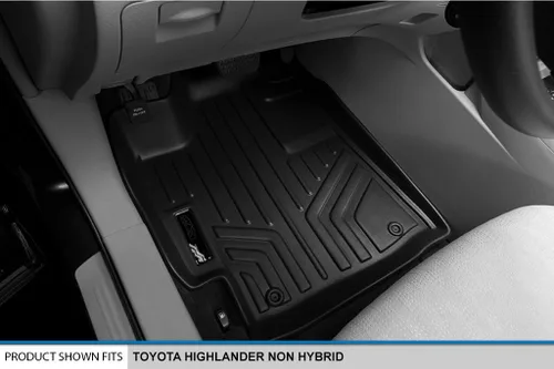 Vista 2 de SMARTLINER Juego de tapetes de ajuste personalizado de 2 filas para 2008-2013 Toyota Highlander