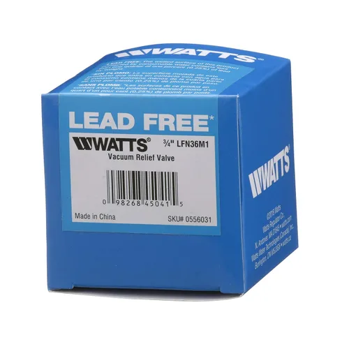 Vista 3 de Watts LFN36-M1 Válvula de alivio de vacío de perfil bajo para tanques de agua y calentador, 3/4 pulgadas