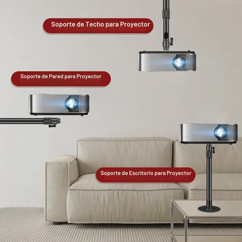 Vista 7 de 2-Be-Best Soporte para Proyector Mejorado, Soporte de Techo Extensible para Proyector, Soporte de Pared para Proyectores con Longitud Extensible
