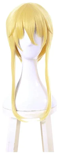 Vista 3 de Kakegurui Mary Saotome - Pelucas de cosplay de color rubio claro, peluca de pelo sintético resistente al calor para mujeres