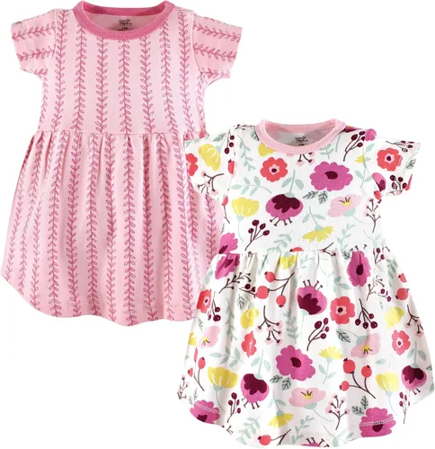 Vista 118 de Touched by Nature - Vestidos de manga corta y manga larga de algodón orgánico para niñas pequeñas, bebés y mujeres Manga larga con flores abstractas