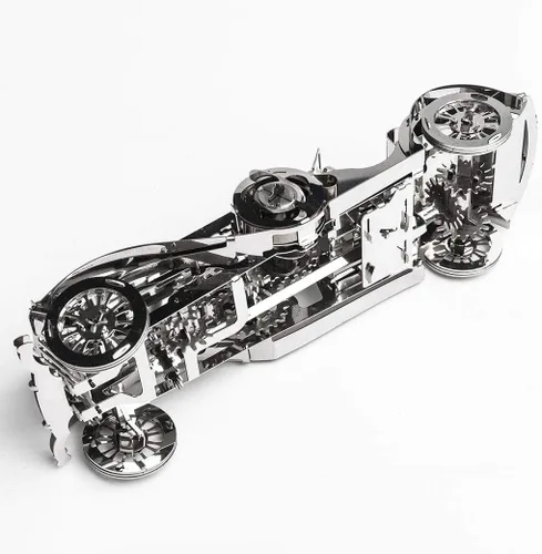 Vista 7 de Kit de modelo de coche 3D Glorious Cabrio2 - Auto retro de cuerda móvil coleccionable Rompecabezas 3D para adultos - Kit de bricolaje de metal