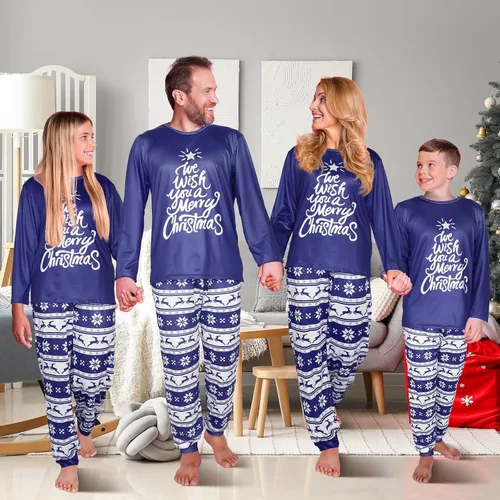Vista 4 de Liitrsh Conjunto de pijama de Navidad a juego para la familia, pijamas de Navidad para adultos y niños, fiestas de vacaciones