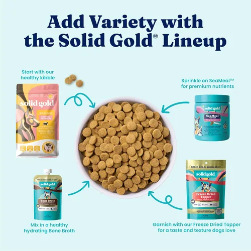Vista 7 de Solid Gold, Hund-N-Flocken, alimento seco para perros con cordero, arroz y aceite de pescado Omega 3 para perros, probióticos, 24 libras Alimento