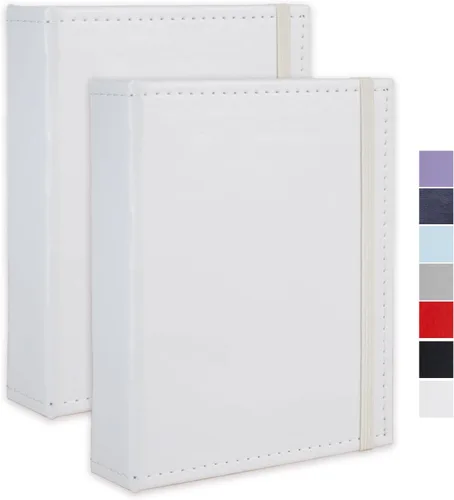 Vista 39 de Álbum de fotos pequeño de 4 x 6 pulgadas, 100 bolsillos con espacio de escritura, cubierta de cuero, libro de fotos con capacidad para fotos de 4 x