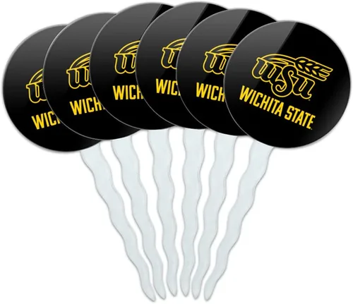 Vista 206 de Abilene Christian - Juego de 6 palillos para cupcakes con logotipo secundario