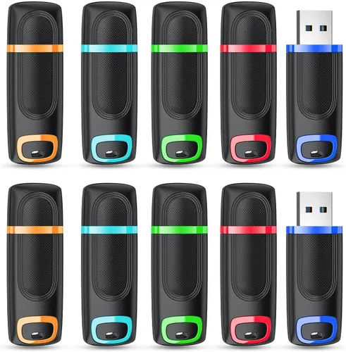 Vista 10 de RAOYI 10 PIEZAS 8GB USB 2.0 Unidad Flash Unidad de Pulgar Memoria Stick Unidad de Salto Unidad Zip para Almacenamiento de Datos y Copia de Seguridad