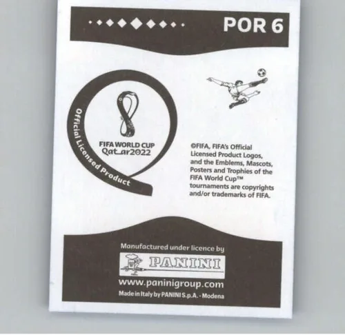 Vista 2 de 2022 Panini World Cup Qatar Stickers Blue #POR6 Jose Fonte Portugal Group H Official Album Sticker (2 inch X 2.5 Inch) in Raw (NM or Better)