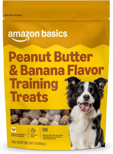 Vista 10 de Marca Amazon – Golosinas de entrenamiento con sabor a pollo Wag para perros, bolsa de 1 libra (16 onzas)