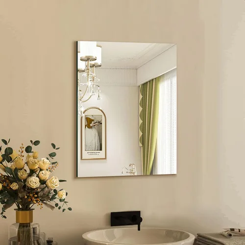 Vista 16 de Espejo Grande de 72" x 36", Espejo de Baño Rectangular Moderno con Borde Pulido Sin Marco, se Cuelga Horizontal o Verticalmente. Espejos de Baño