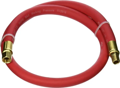 Vista 5 de MILTON Carrete de manguera de aire resistente con brazo doble de acero auto-retráctil, rojo - 2770-50D y 2760-3LH manguera líder de aire, manguera