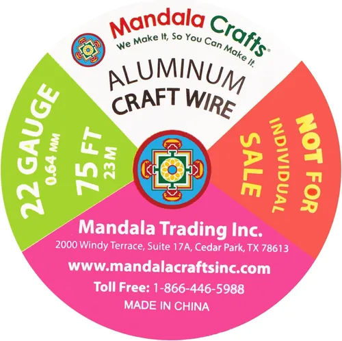 Vista 3 de Mandala Crafts - Alambre de aluminio anodizado de calibre 22 para hacer joyas - 137.2 m de alambre flexible surtido y coloreado - Doble para bonsái