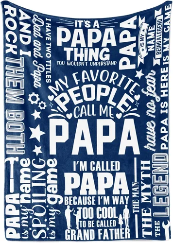 Vista 11 de InnoBeta Regalos para papá de nietos, nietos, regalos para abuelo, manta de sofá para abuelo, regalos de nietas y nietos para el día del padre