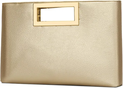 Vista 2 de Bolso de mano KKXIU para mujer, de cuero vegano, bolso formal de noche para eventos, para bodas, fiestas de graduación, de novia