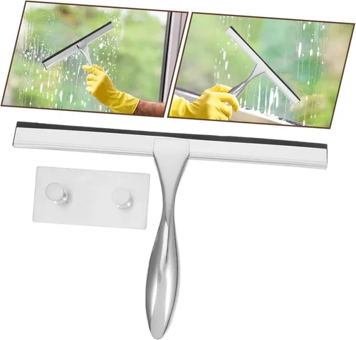 Vista 7 de Healeved Limpiaparabrisas de cristal de lujo para baño limpiador de acero inoxidable con mango deslizante