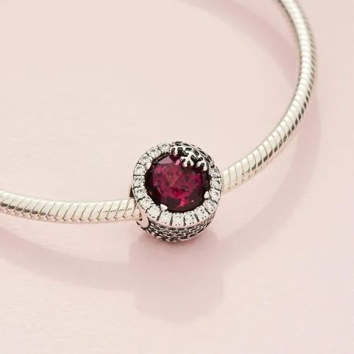 Vista 4 de PANDORA Joyería rosa deslumbrante cristal de copo de nieve y circonita cúbica colgante en plata de ley Metal Cristal Circonita cúbica