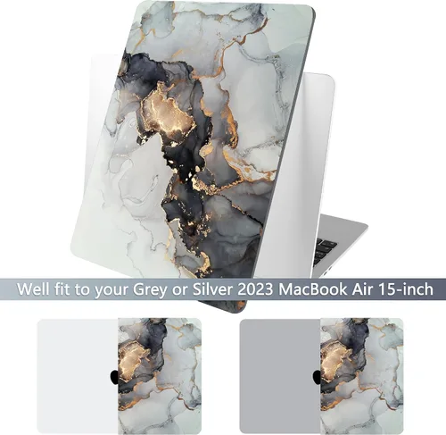 Vista 3 de Batianda Estuche Premium para Nuevo MacBook Air de 15 Pulgadas 2025 M4 2024 2023 con Modelos de Chips M3 M2 A3114 A2941, Estuche Protector