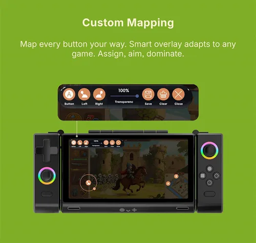 Vista 5 de ONEXSUGAR - Consola de juegos portátil con pantalla OLED dual, con procesador de juegos Snapdragon G3 Gen 3, 16 GB + 512 GB de almacenamiento