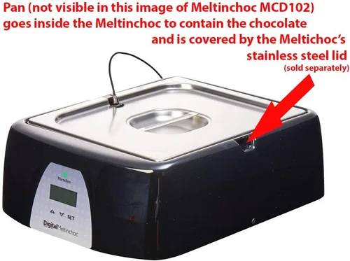 Vista 2 de Martellato MCV02 Sartén de acero inoxidable para contener chocolate en MCD102 Digital Meltinchoc (6 litros)