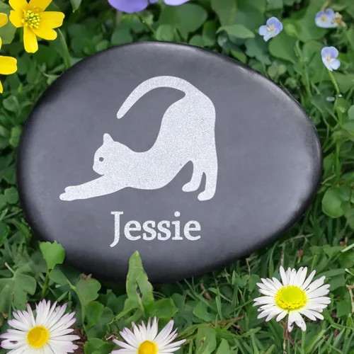 Vista 8 de Regalos conmemorativos para gatos, piedra conmemorativa personalizada para mascotas, lápida conmemorativa para gatos, marcadores de tumbas de gatos
