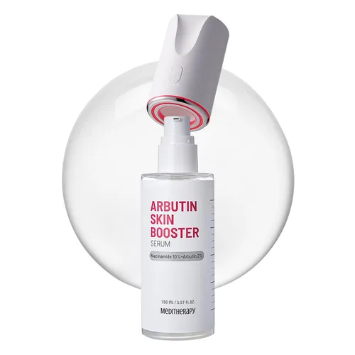 Vista 9 de MEDITHERAPY Arbutin Skin Booster Serum for Face 5.07 fl. oz – Suero facial coreano con 10% de niacinamida y 2% de arbutina – Alfa Arbutina se dirige