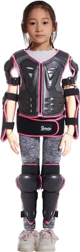 Vista 13 de Reomoto Protector de cuerpo completo para niños, equipo de motocross, para motocicleta, ciclismo, esquí, motocicleta, equitación, chaleco