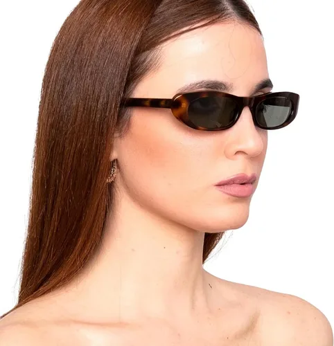 Vista 3 de Gafas de sol alargadas y angostas de ojo de gato para mujer, estilo retro de los años 90, gafas de sol ovaladas a la moda, pequeños