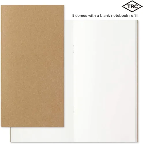 Vista 5 de Libreta negra de piel para viajeros Midori