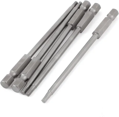 Vista 6 de uxcell 1/4 pulgada vástago hexagonal 0.050 in cabeza hexagonal destornillador magnético puntas 5pcs