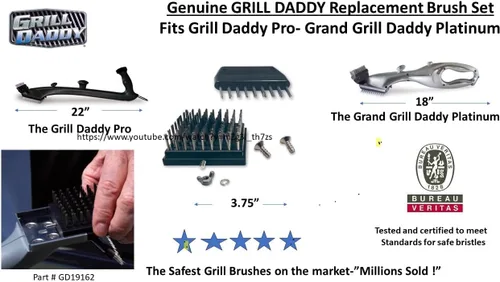 Vista 2 de Grill Daddy Brush GD19162S Grill Daddy PRO - Cepillo de repuesto