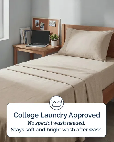Vista 540 de Extra Deep Twin XL Sheet Set - 3 Piece College Dorm Room - White 01-Blanco
